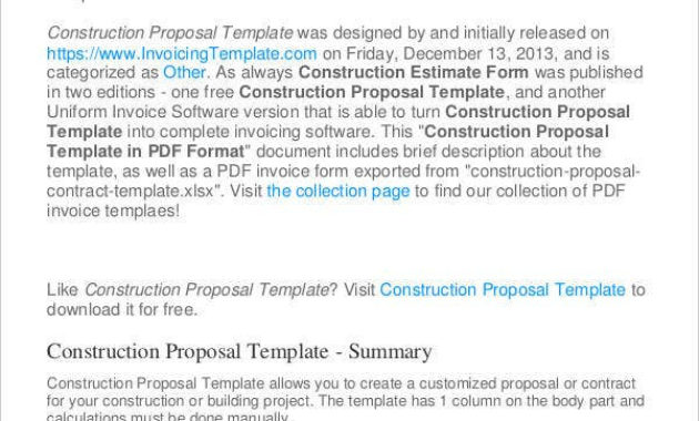 Construction Business Proposal Templates 10 Free Word Within Awesome Business Partnership Proposal Template