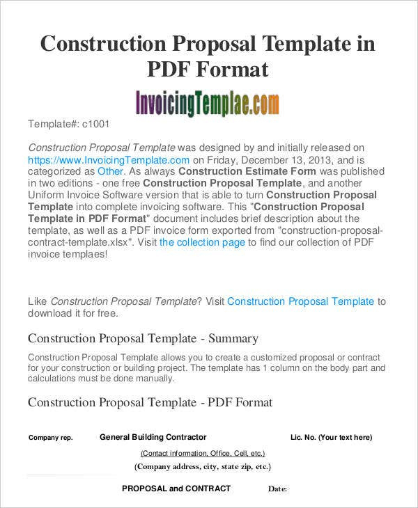 Construction Business Proposal Templates 10 Free Word Within Awesome Business Partnership Proposal Template