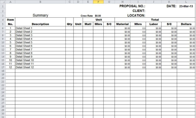 Construction Cost Estimating Spreadsheet Spreadsheets For Printable Building Cost Spreadsheet Template