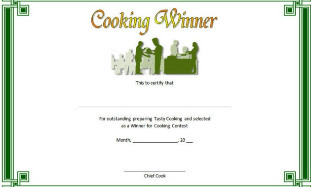 Cooking Competition Certificate Templates 7 Best Ideas With Quality Certificate For Baking 7 Extraordinary Concepts