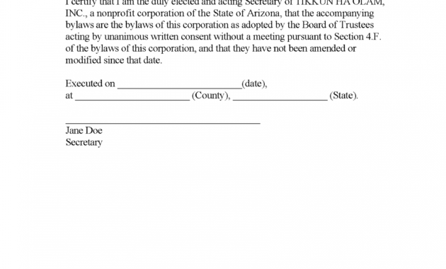 Corporate Secretary Certificate Template With Quality Corporate Secretary Certificate Template