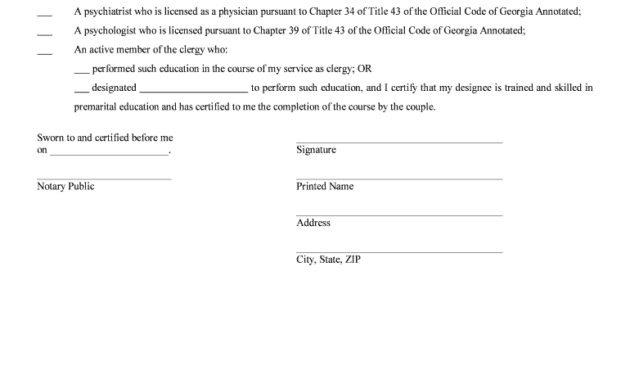 Correct Way To Fill Out Certification Of Qualifying Intended For Premarital Counseling Certificate Of Completion Template