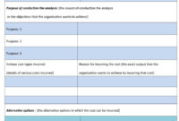 Cost Benefit Analysis Spreadsheet Within 40 Cost Benefit For Cost Benefit Analysis Spreadsheet Template
