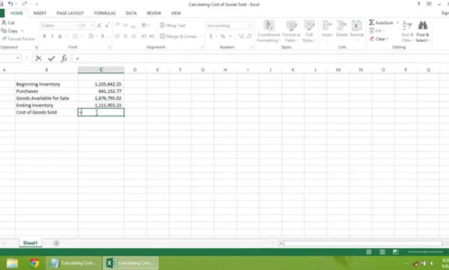 Cost Of Goods Sold Calculator Template Template Walls In Amazing Cost Of Goods Sold Spreadsheet Template