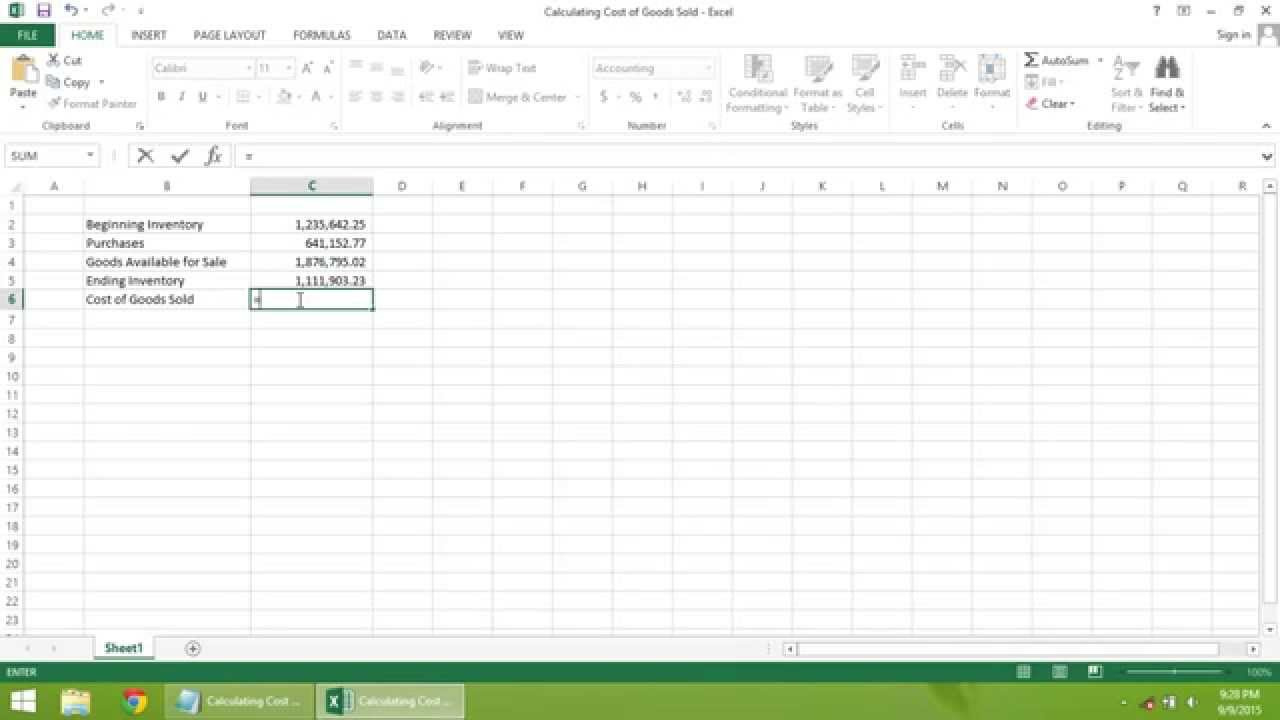 Cost Of Goods Sold Calculator Template Template Walls In Amazing Cost Of Goods Sold Spreadsheet Template