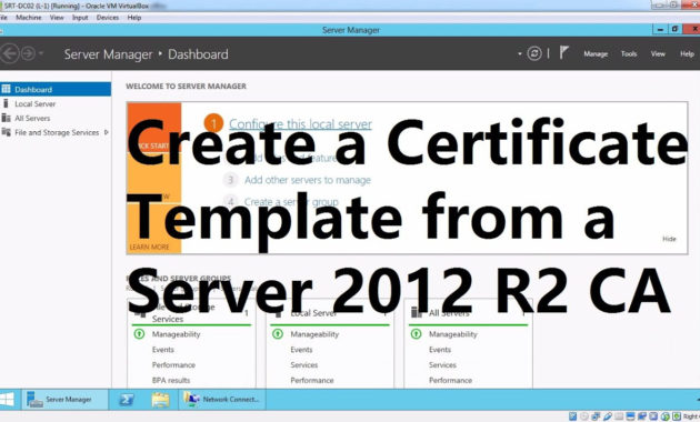 Create A Certificate Template From A Server 2012 R2 With Regard To Free Certificate Authority Templates