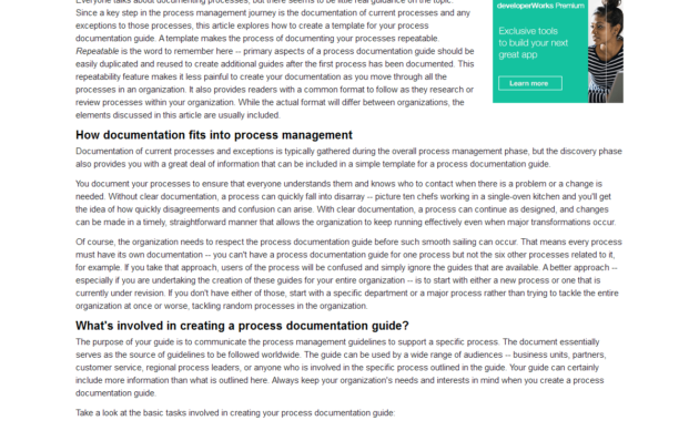 Create A Process Documentation Guide Bpi The Throughout Business Process Documentation Template