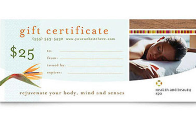 Create Designer Gift Certificates With Printable Templates With Massage Gift Certificate Template Free Download