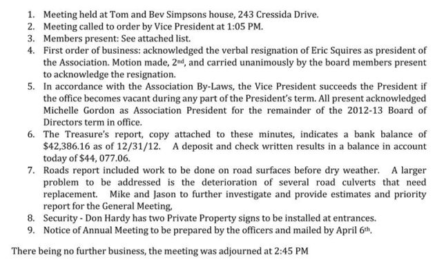 Crescent Orchard Owner'S Association In Best Hoa Meeting Agenda Template