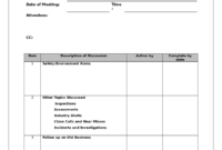 Crew Safety Meeting Minutes Template Edit Fill Sign Within Na Meeting Format Template