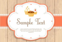 Cupcakes Label Vector Free Download Within Cupcake Certificate Template Free 7 Sweet Designs