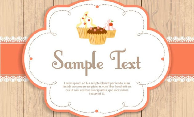 Cupcakes Label Vector Free Download Within Cupcake Certificate Template Free 7 Sweet Designs