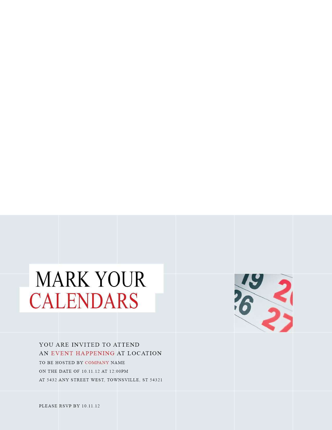 Customizable Every Door Direct Mail Template 10062 For With Regard To Save The Date Business Event Templates