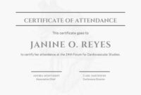 Customize 23 Attendance Certificate Templates Online Canva For Awesome Job Well Done Certificate Template 8 Funny Concepts
