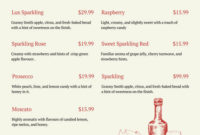 Customize 248 Wine Menu Templates Online Canva Within Wine Bar Business Plan Template
