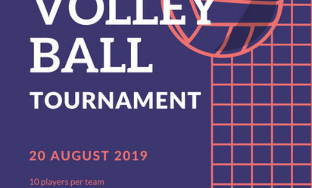 Customize 31 Volleyball Poster Templates Online Canva Intended For Volleyball Tournament Certificate