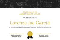 Customize 43 Achievement Certificate Templates Online Canva With Regard To Free Math Achievement Certificate Printable