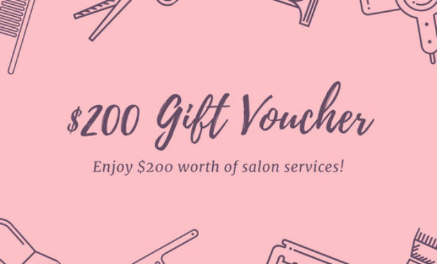 Customize 44 Hair Salon Gift Certificate Templates Online Inside Awesome Free Printable Beauty Salon Gift Certificate Templates