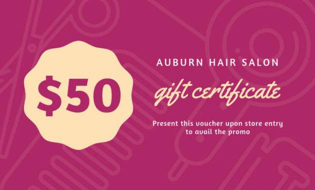Customize 52 Hair Salon Gift Certificate Templates Online Pertaining To Free Printable Hair Salon Gift Certificate Template