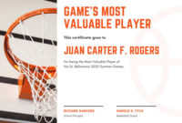 Customize 52 Sport Certificate Templates Online Canva In Awesome Download 7 Basketball Participation Certificate Editable Templates