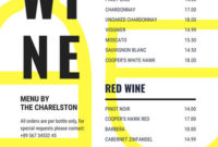 Customize 61 Wine Menu Templates Online Canva In Wine Bar Business Plan Template