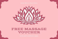 Customize 62 Massage Gift Certificates Templates Online For Massage Gift Certificate Template Free Printable