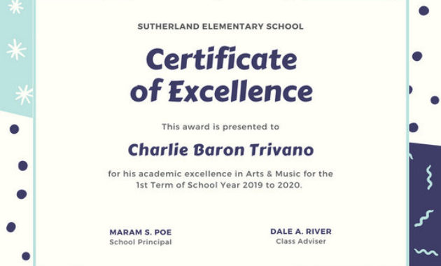 Customize 90 Student Certificate Templates Online Canva With Regard To Quality Student Of The Year Award Certificate Templates