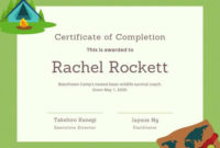 Customize 92 Completion Certificate Templates Online Canva With Amazing Certificate For Summer Camp Free Templates 2020
