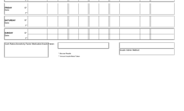 Daily Blood Glucose Testing Log Sheet Printable Pdf Download Throughout Printable Diabetes Testing Log Template