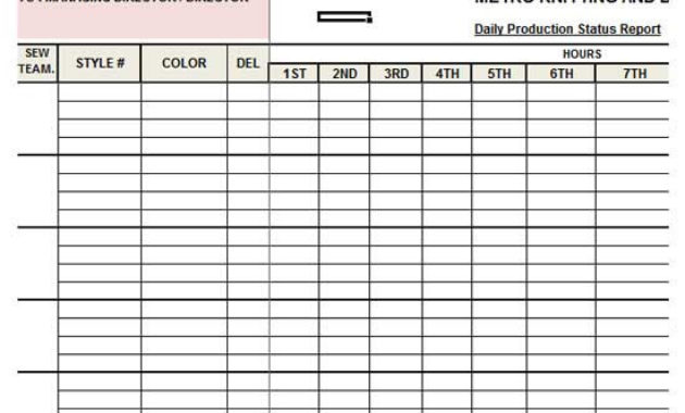 Daily Production Status Report Template Excel Template124 Regarding Cost Savings Report Template