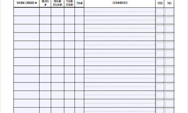 Daily Work Log Template Microsoft Exceldownload Free For Project Manager Daily Log Template