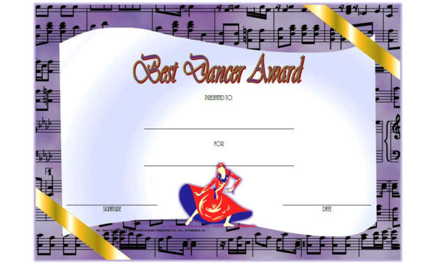Dance Award Certificate Template 8 Best Ideas Pertaining To Ballet Certificate Template