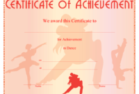 Dance Certificate Of Achievement Template Download With Ballet Certificate Templates