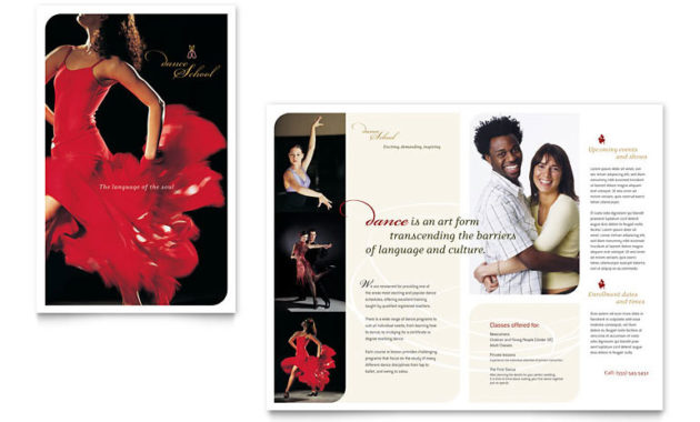 Dance School Brochure Template Word Publisher Inside Free Dance Studio Business Plan Template