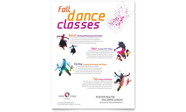 Dance Studio Flyer Ad Template Design Inside Free Dance Studio Business Plan Template