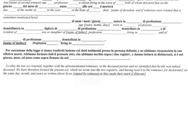 Death Certificate Translation Template Great Sample Throughout Death Certificate Translation Template