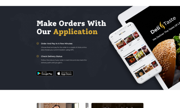 Delitaste Food Delivery Restaurant Directory Figma Ui For Food Delivery Business Plan Template