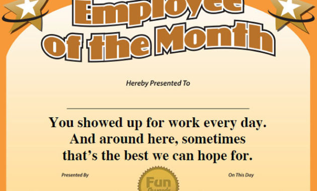 Designs For Best Employees Appreciation Joy Studio Pertaining To Quality Best Employee Certificate Template