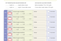 Diabetes Blood Test Record Sheet Eczaproductosebco In Printable Diabetes Testing Log Template