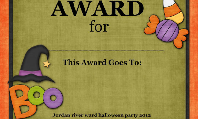 Digital Designs Scrapbooking Halloween Costume Contest Awards Inside Quality Halloween Costume Certificates 7 Ideas Free