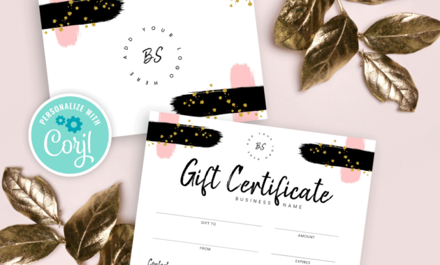 Diy Gift Certificate Template Printable Small Business Pertaining To Printable Company Gift Certificate Template