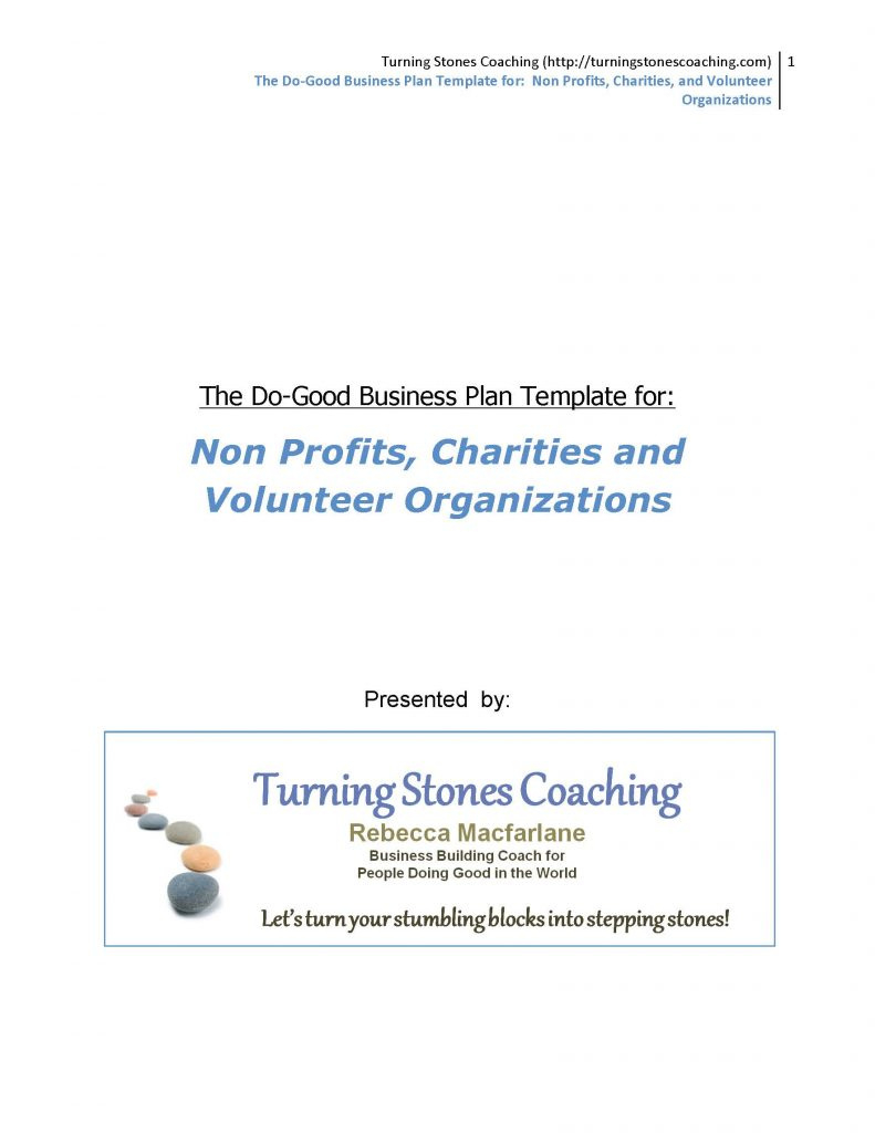 Do Good Business Plan Template For Non Profits Template Intended For Non Profit Business Plan Template Free Download