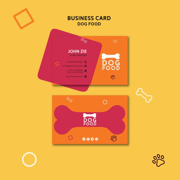 Dog Food Business Card Template Free Psd File Within Food Business Cards Templates Free
