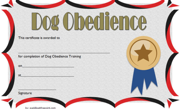 Dog Obedience Certificate Templates 8 Free Download With Awesome First Haircut Certificate Printable Free 9 Designs