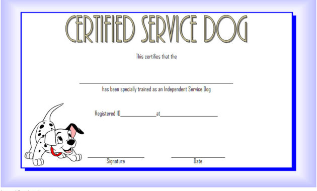 Dog Training Certificate Template 10 Latest Designs Free Intended For Amazing Template For Training Certificate