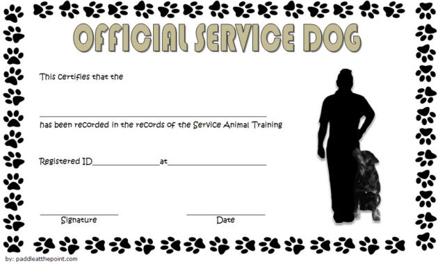 Dog Training Certificate Template 10 Latest Designs Free With Dog Obedience Certificate Templates
