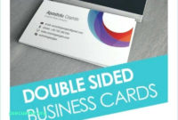 Double Sided Business Card Template Word Intended For 2 Sided Business Card Template Word