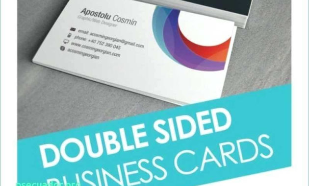 Double Sided Business Card Template Word Intended For 2 Sided Business Card Template Word
