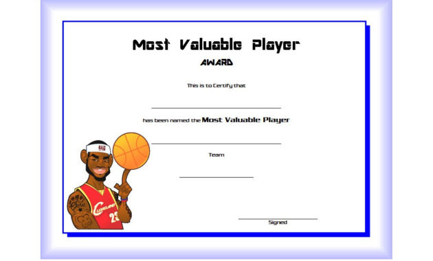 Download 10 Basketball Mvp Certificate Editable Templates With Basketball Achievement Certificate Templates