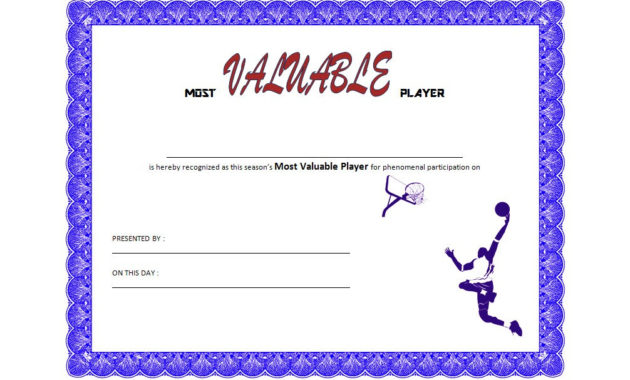 Download 10 Basketball Mvp Certificate Editable Templates With Regard To Soccer Mvp Certificate Template